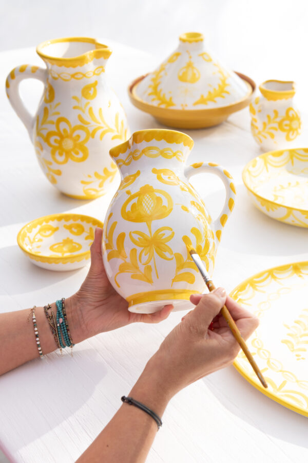 Lebrillo kom Granada keramiek wit/geel