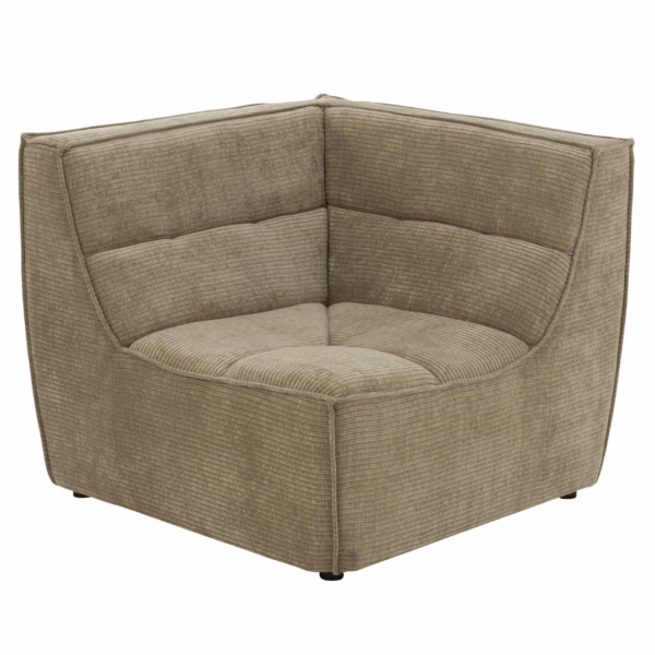 Hoekelement Grid Taupe 46058 hoekelement in het taupe voor een modulaire bank