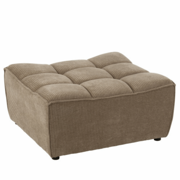 Poef Grid Taupe 46056 Taupe poef. Stijlvol en tijdloos, voor een knus en gezellig interieur