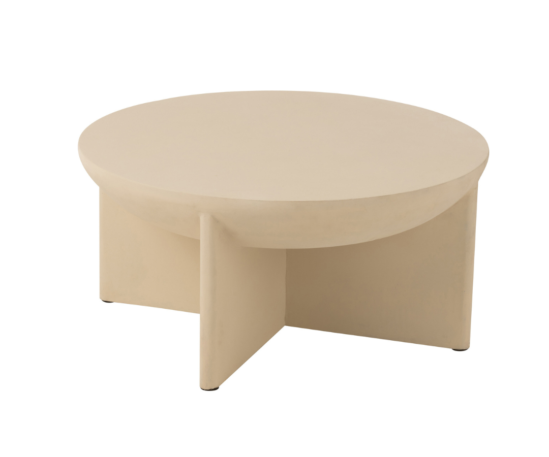 Ronde Salontafel Mangohout Beige J-line