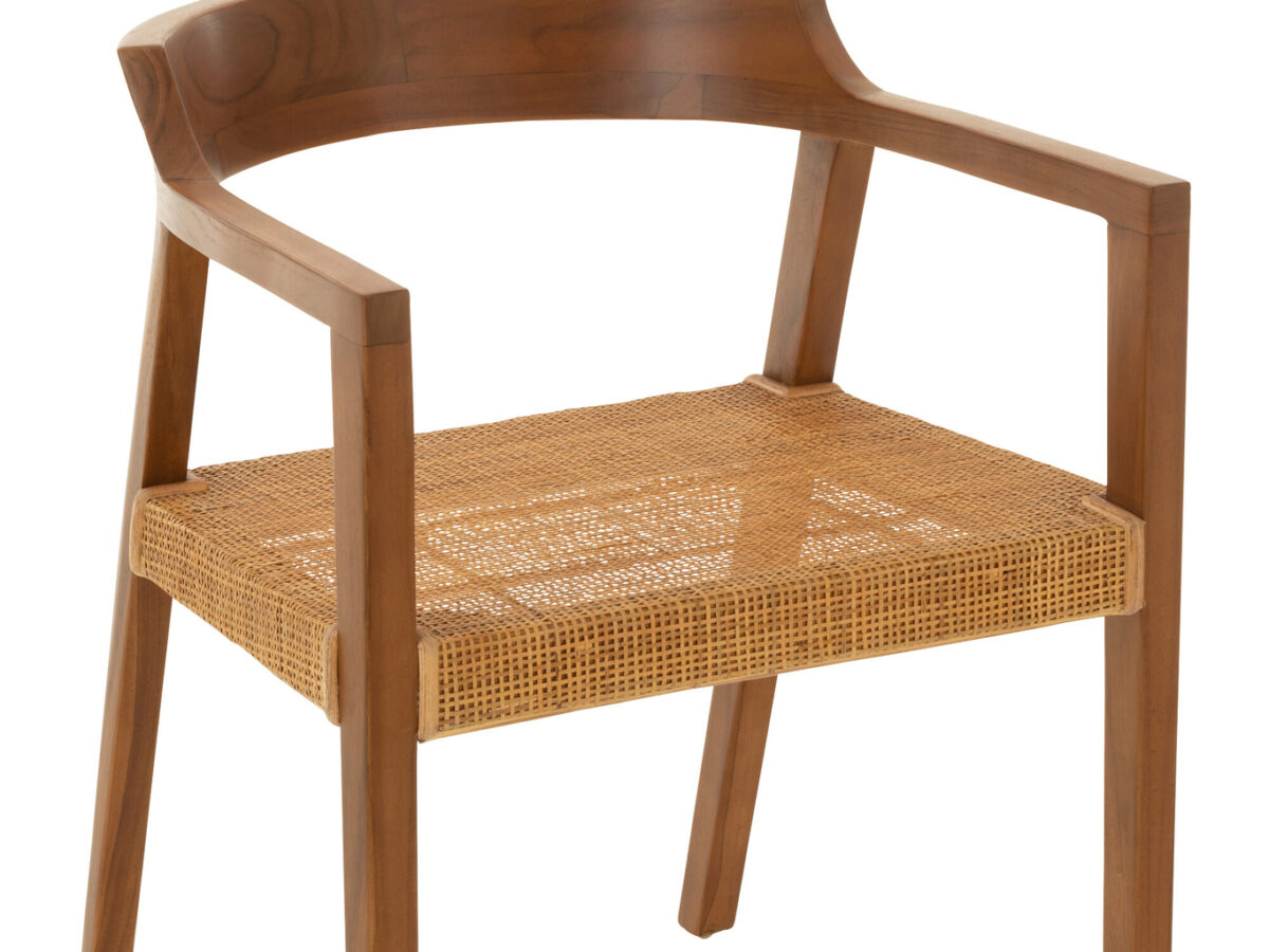 Stoel Emma Teakhout Bruin
