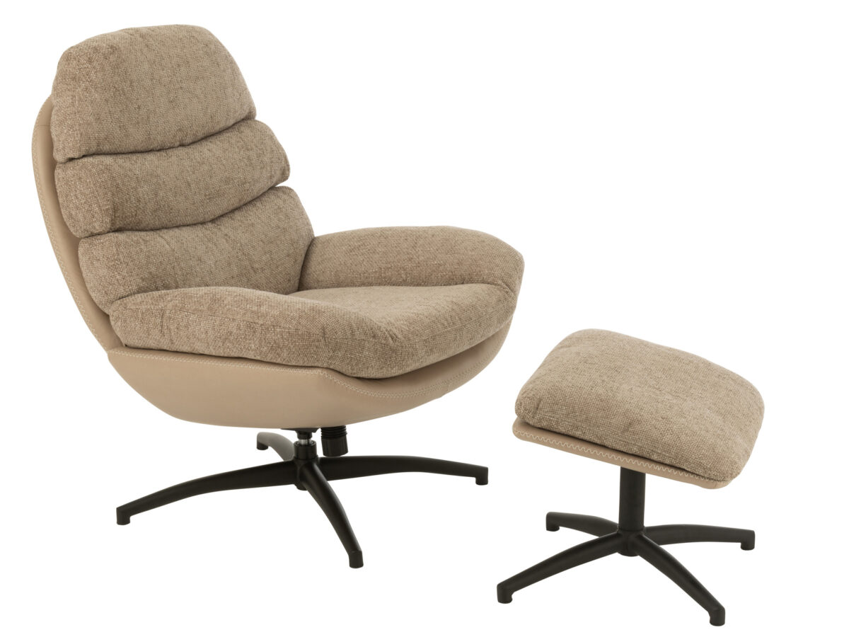 050791.jpg Relaxstoel + voetenbank donkergrijs