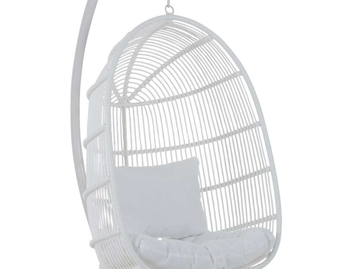 Hangstoel Ovaal Staal Wit