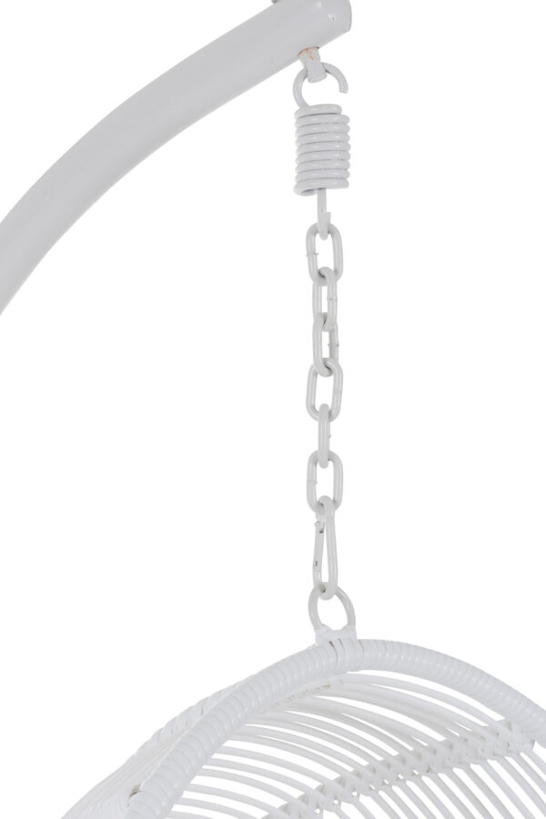 Hangstoel Ovaal Staal Wit