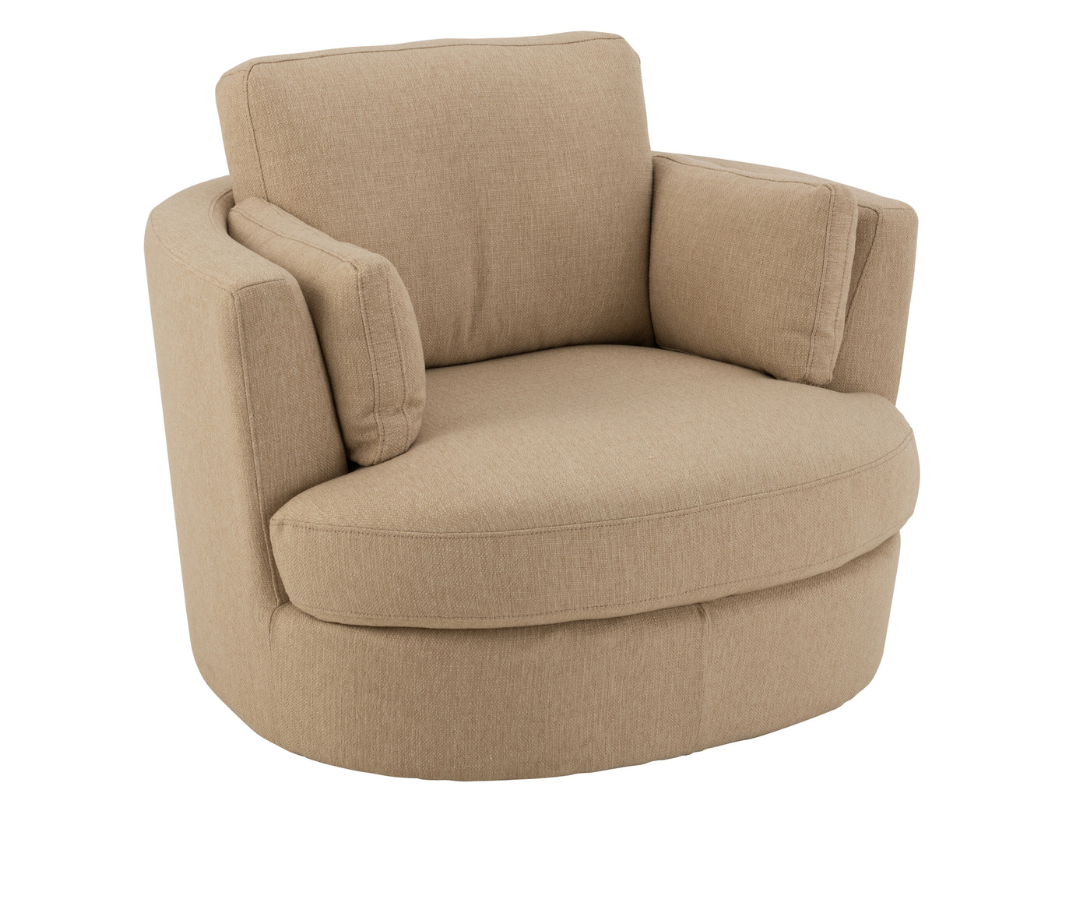 Lounge Stoel Swiv Donker Beige