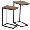 Set van 2 Bijzettafels Mason Bruin/Zwart