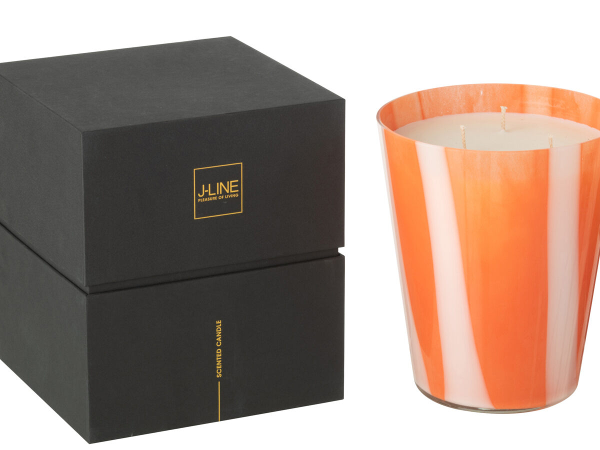 Geurkaars Noa Lines Oranje Groot-95 uur