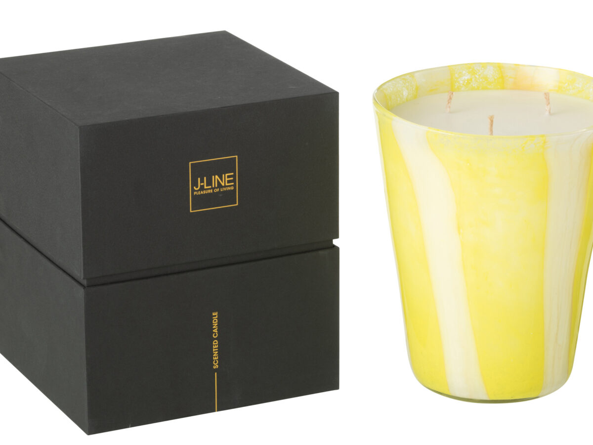 Geurkaars Noa Lines Geel Groot-95 Uur