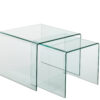 Set van 2 bijzettafels glas