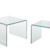 Set van 2 bijzettafels glas