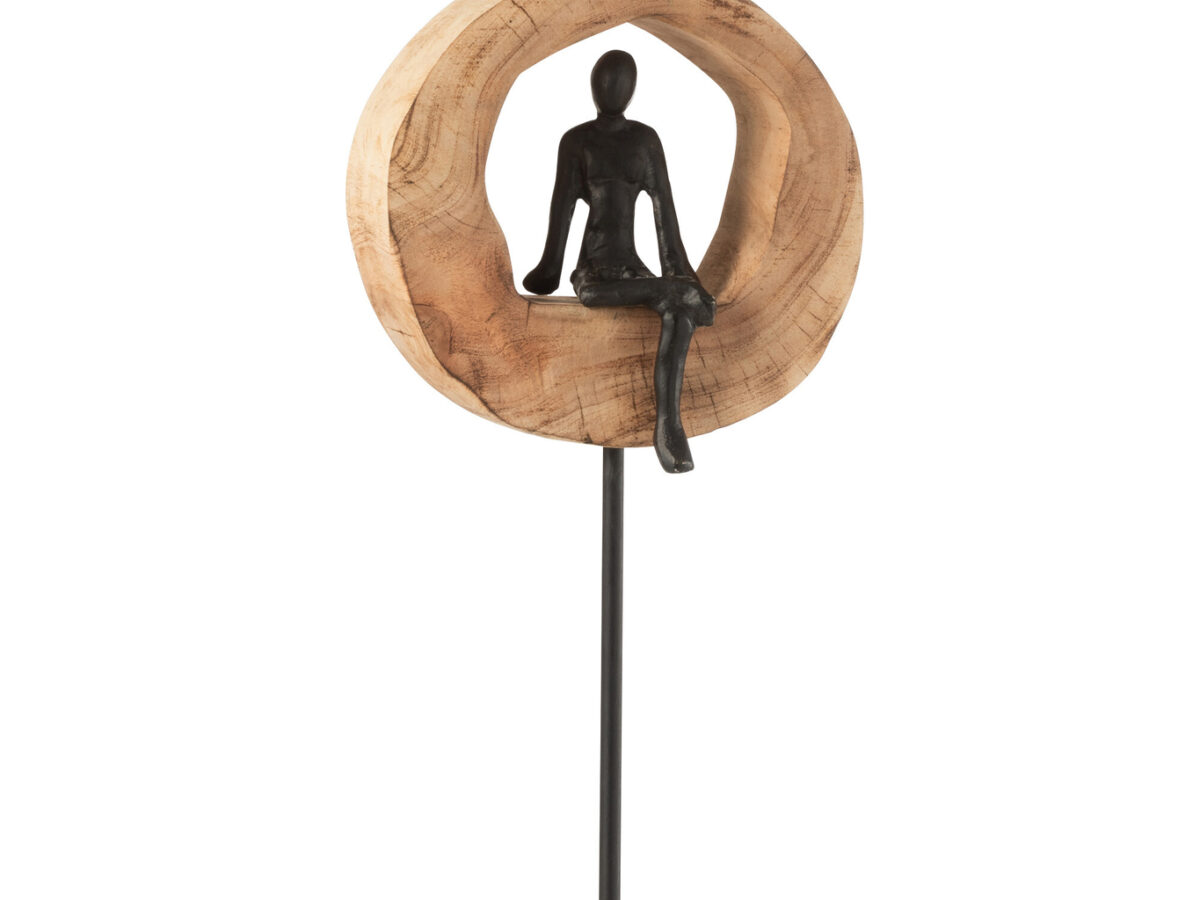 Figuur Denk Ring Hoog Zwart