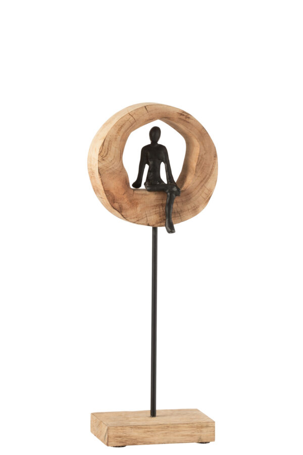 Figuur Denk Ring Hoog Zwart