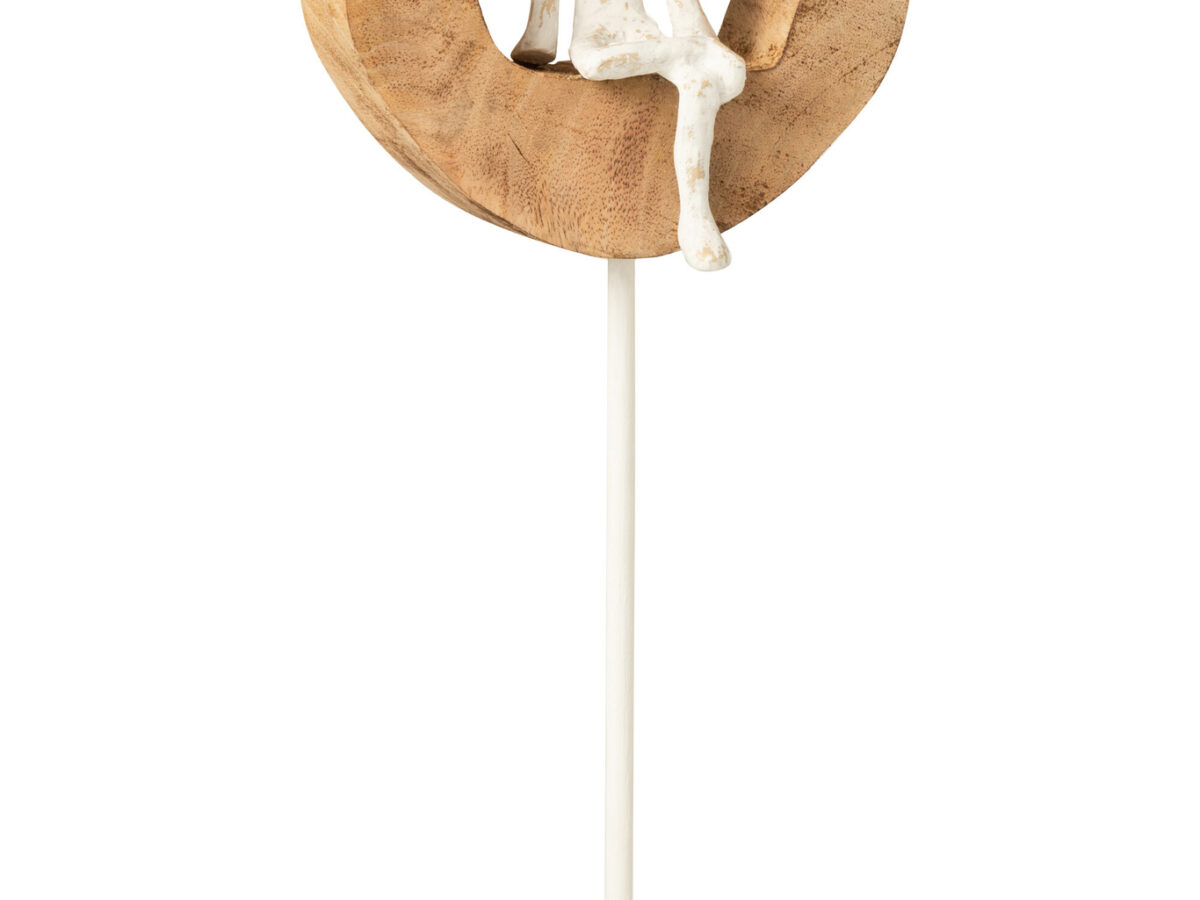 Figuur Denker Ring Hoog Naturel/Wit