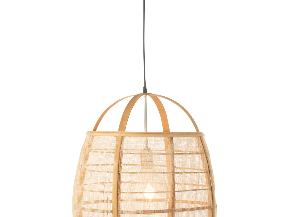 Hanglamp Ion Linnen/Bamboe Naturel Groot
