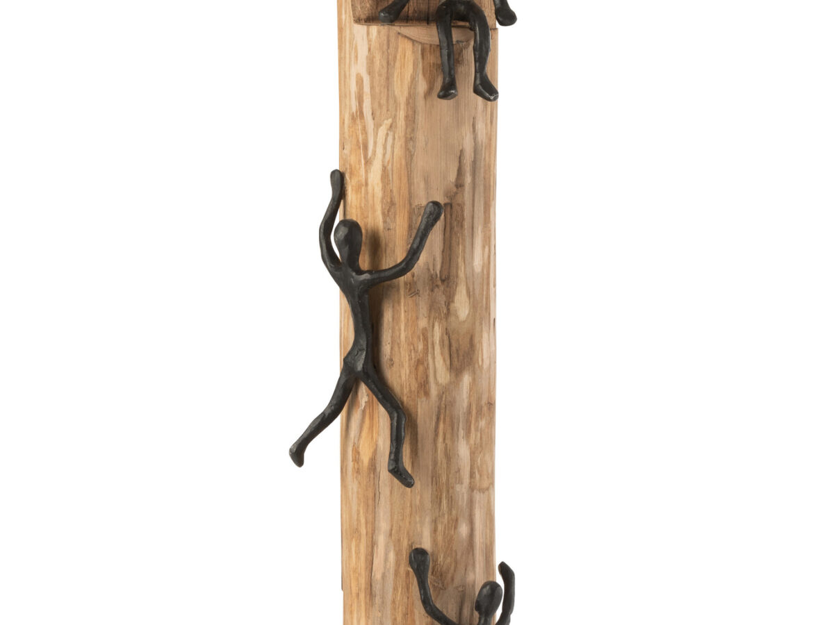 Figuur Klimmers Boomstam Zwart