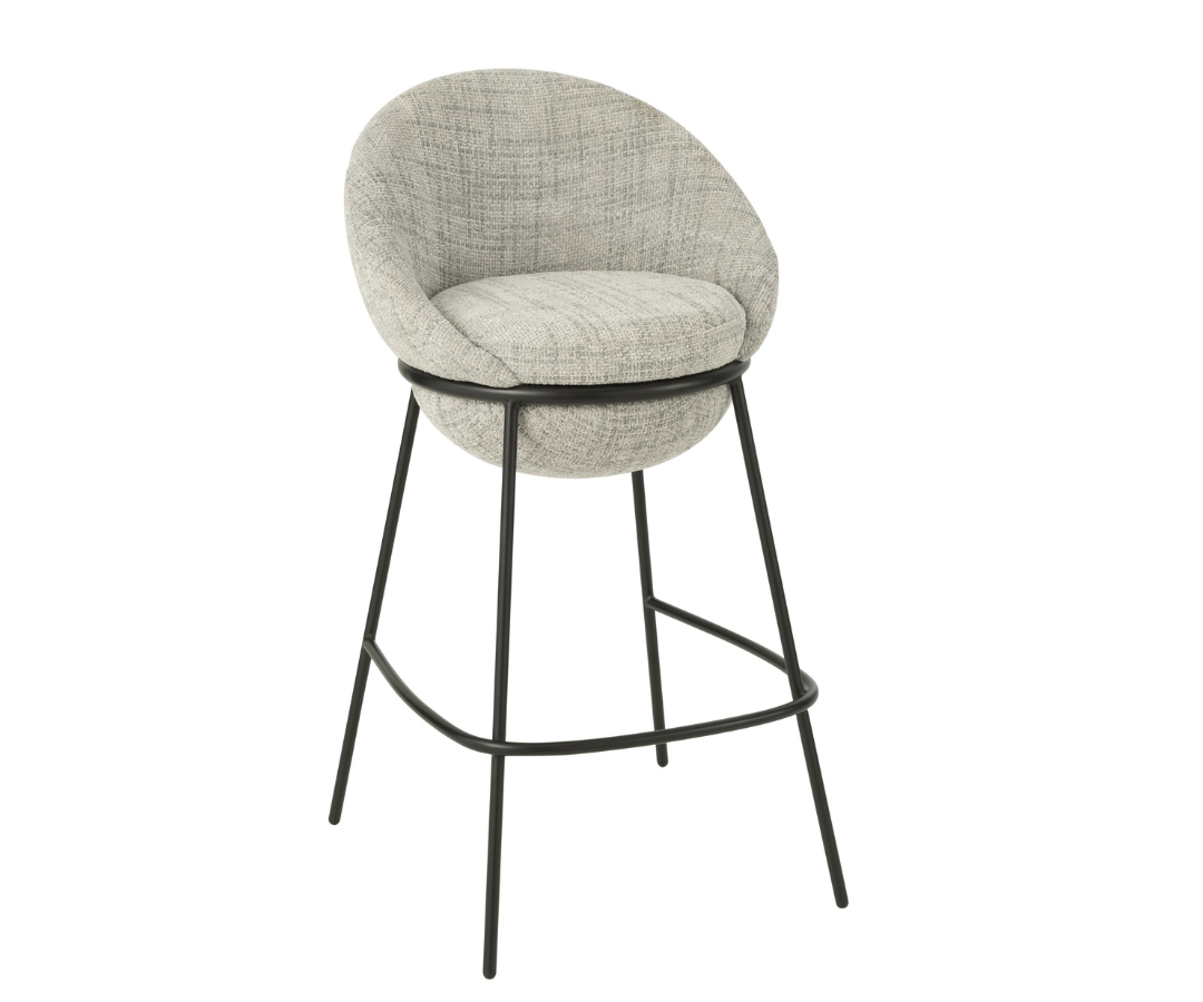 Barkruk Esmeralda lichtgrijs