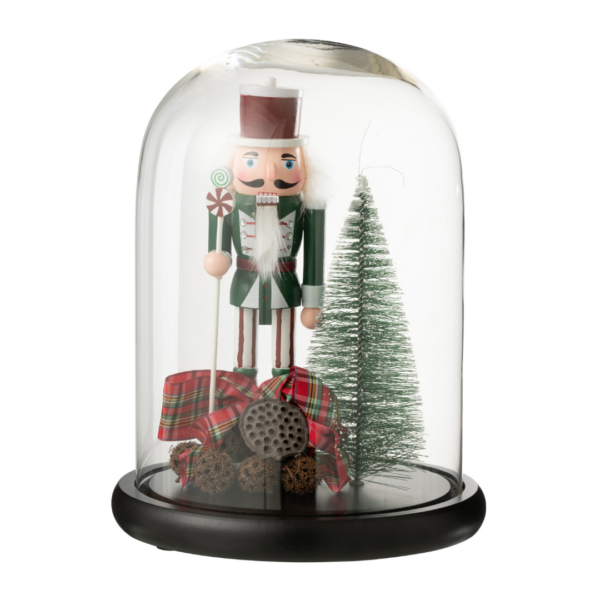 Decoratieve Glazen Stolp Notenkraker Groot | 29 cm