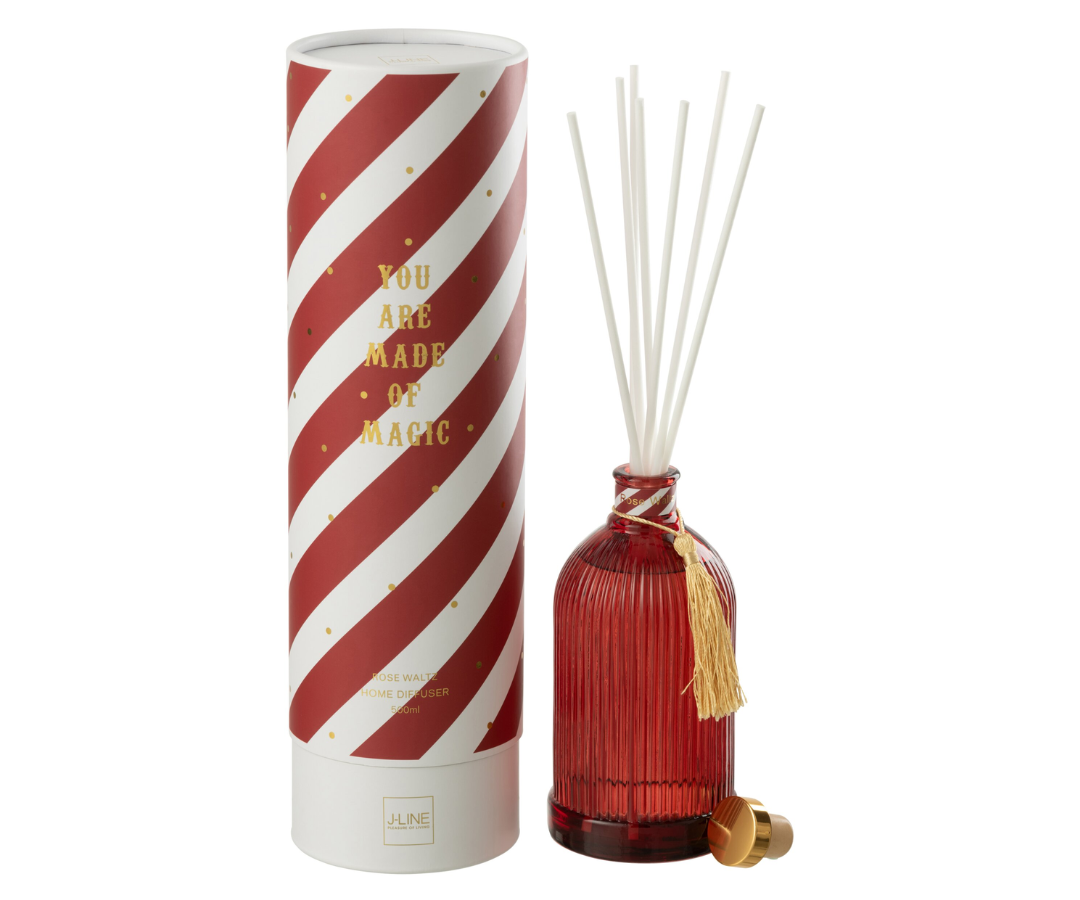 58722 Reed Diffuser Magic Geurolie RoodWit 500 ml Reed Diffuser Magic Geurolie Rood/Wit 500 ml