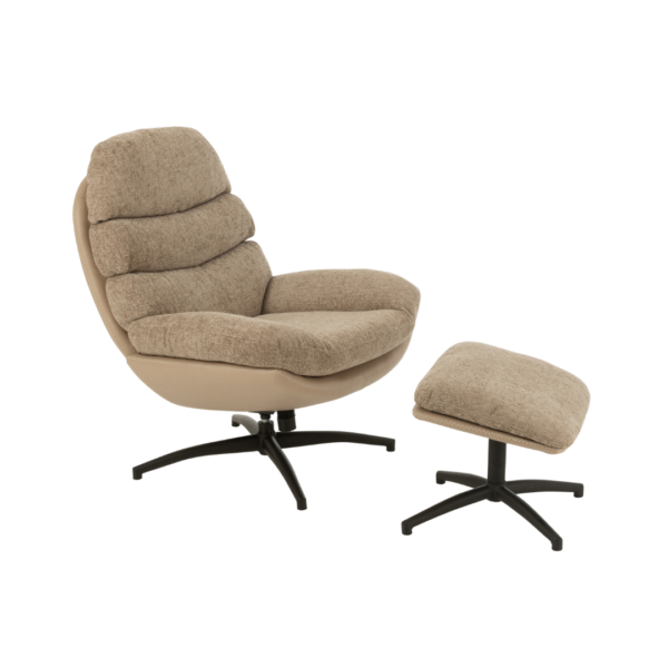 50791 Relaxstoel + Voetenbank Zand Relaxstoel + Voetenbank Zand