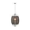 J-line Hanglamp Ion Linnen/Bamboe Zwart Large