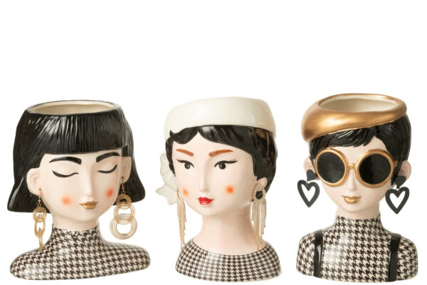 Vaas Pied-De-Poule Margo Keramiek Multicolor