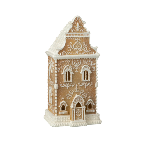 Peperkoekhuis Beige/Wit met Led verlichting