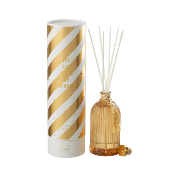 58728 Reed Diffuser Magic Geurolie GoudWit 500 ml Reed Diffuser Magic Geurolie Goud/Wit 500 ml