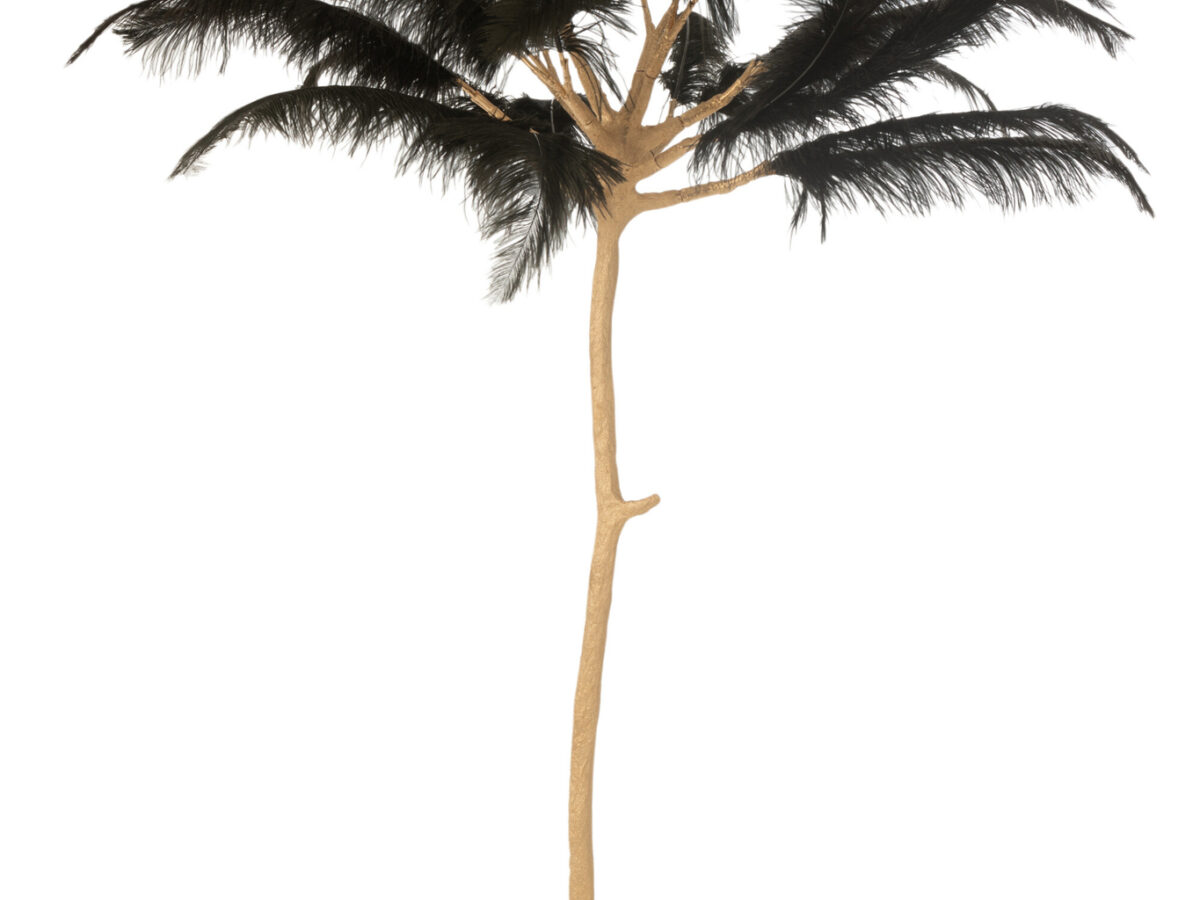 Boom Pluimen Goud/Zwart Groot