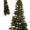Halve Kerstboom + Led-verlichting plastic Groen