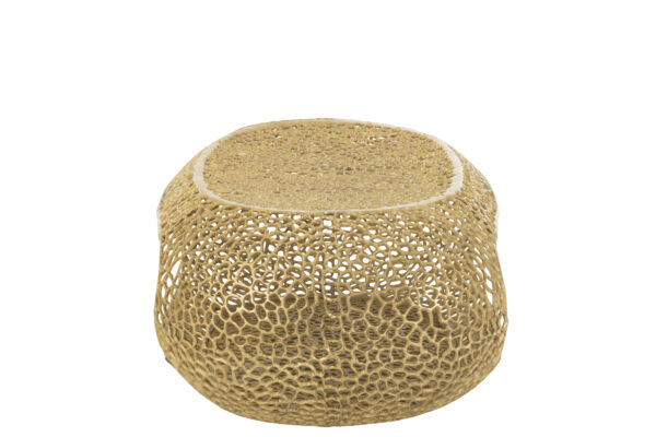 Salontafel Ovaal Aluminium Goudkleurig Groot