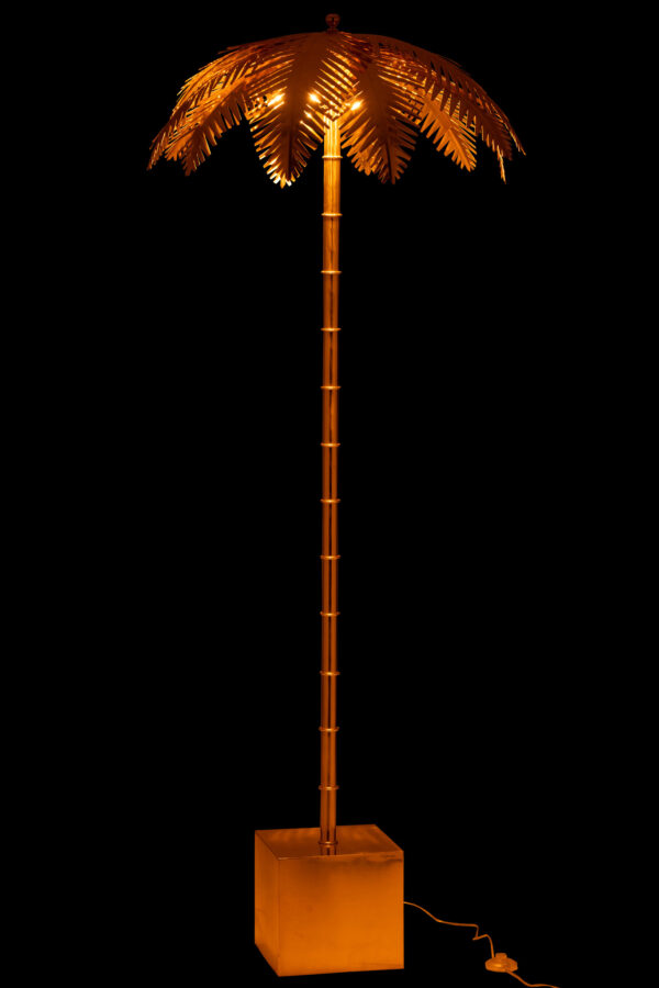 2.jpg Vloerlamp Kokosbladeren staal Goud