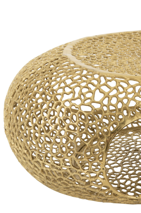 Salontafel Ovaal Aluminium Goudkleurig Groot