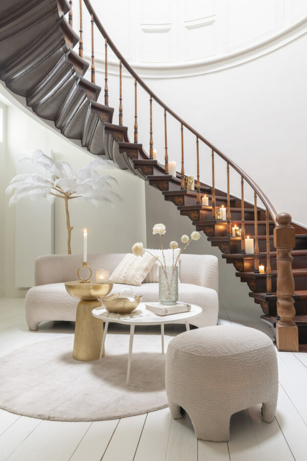 Boom Pluimen Goud/Wit Groot