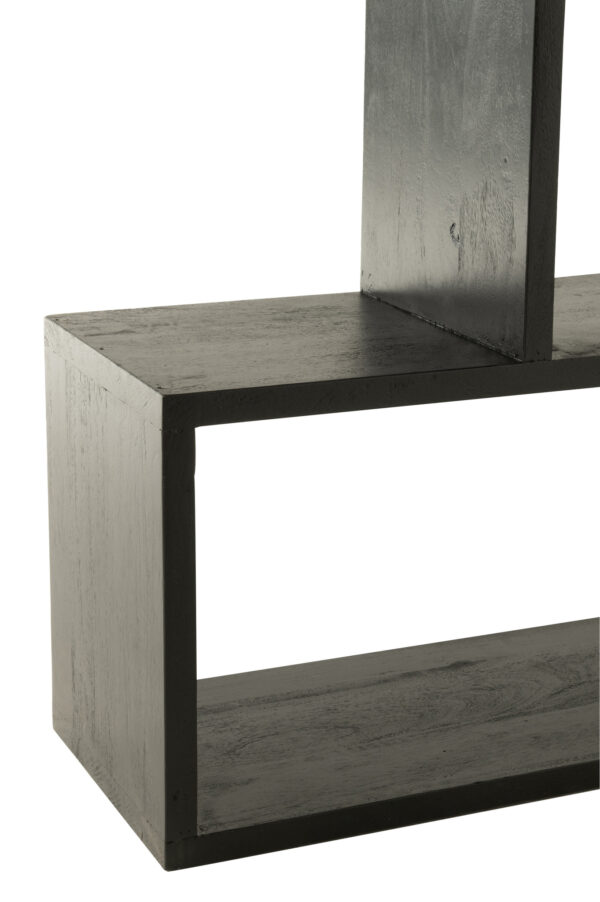 Boekenkast Listo Mangohout Mat Zwart