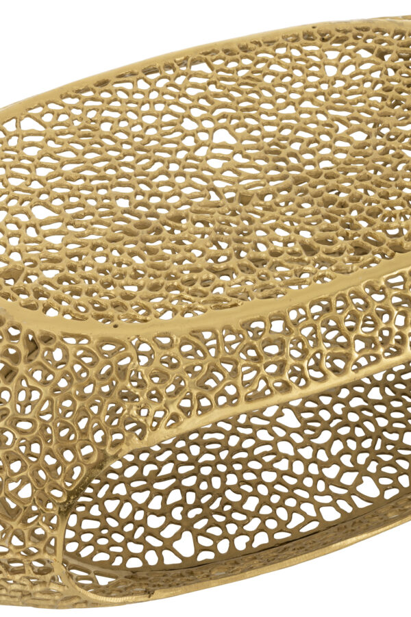 Salontafel Ovaal Aluminium Goudkleurig Groot