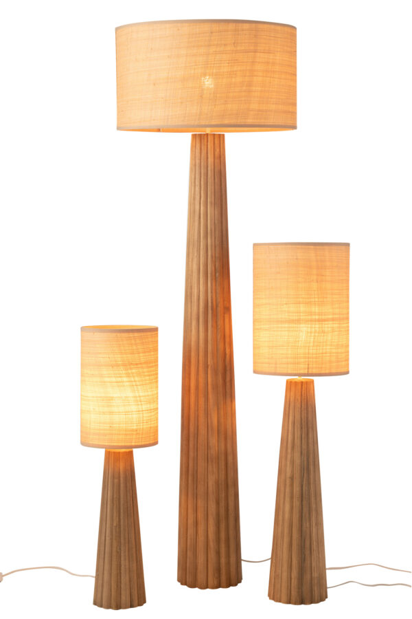 Vloerlamp Paraplu Ailanthus Hout Naturel