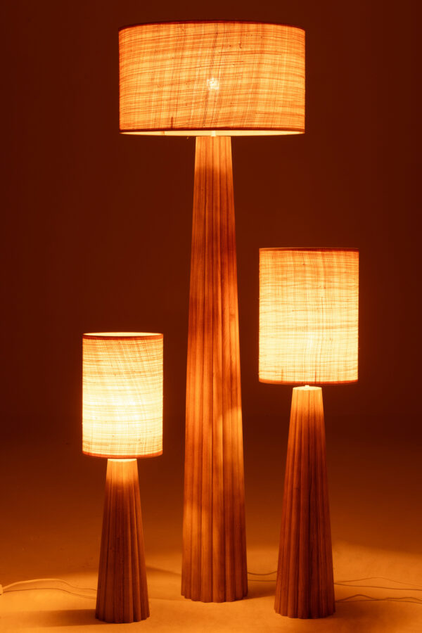 Vloerlamp Paraplu Ailanthus Hout Naturel