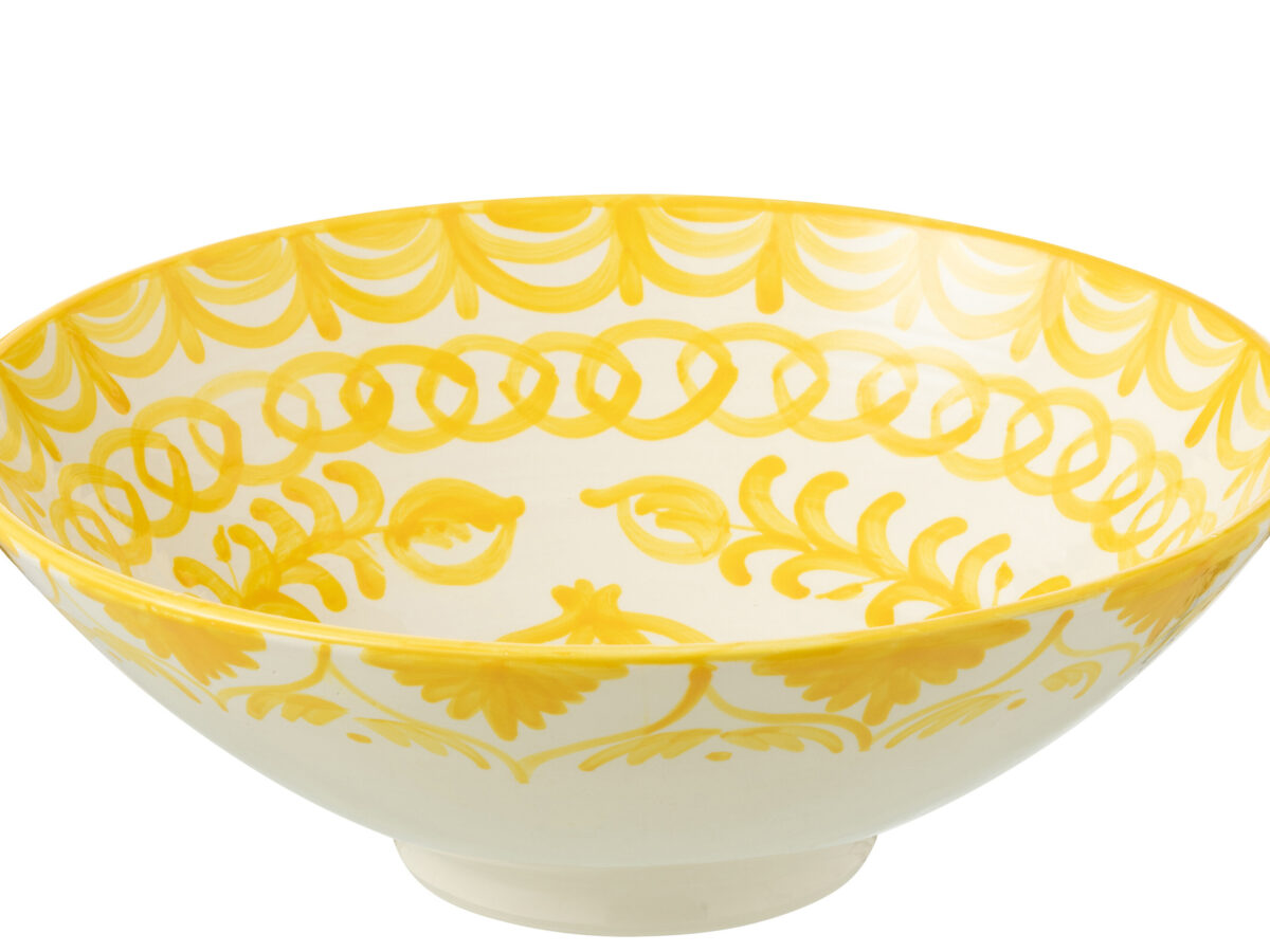 Lebrillo kom Granada keramiek wit/geel