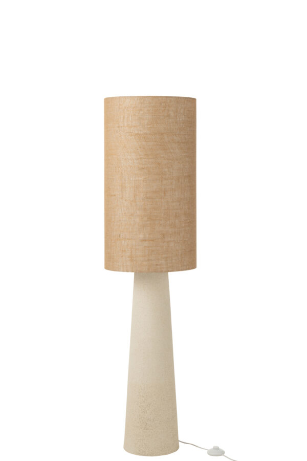 Vloerlamp Ava Fiberglas/Jute Naturel Small