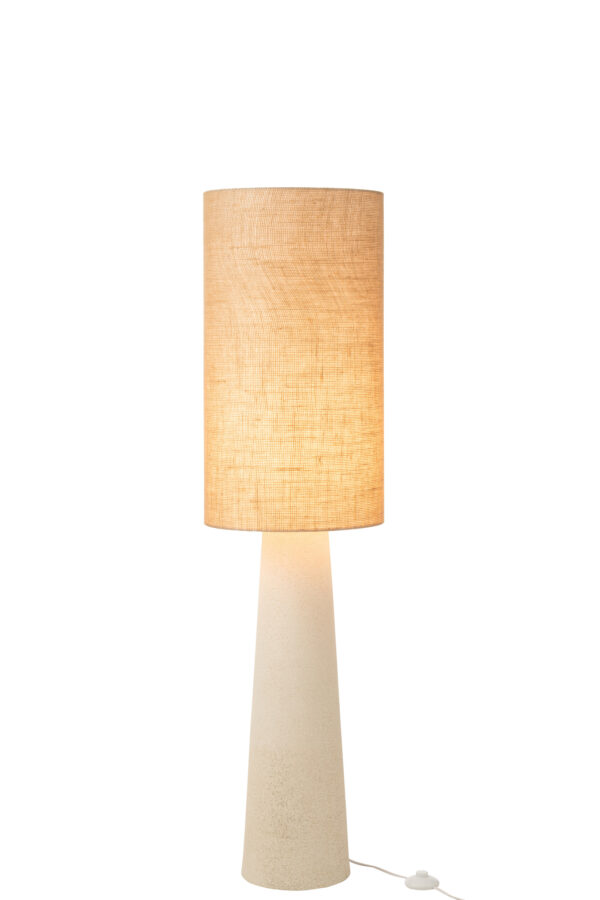 Vloerlamp Ava Fiberglas/Jute Naturel Small