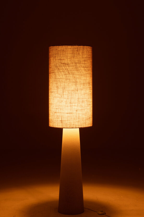 Vloerlamp Ava Fiberglas/Jute Naturel Small