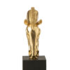Paard op voetstuk goudkleurig/zwart klein