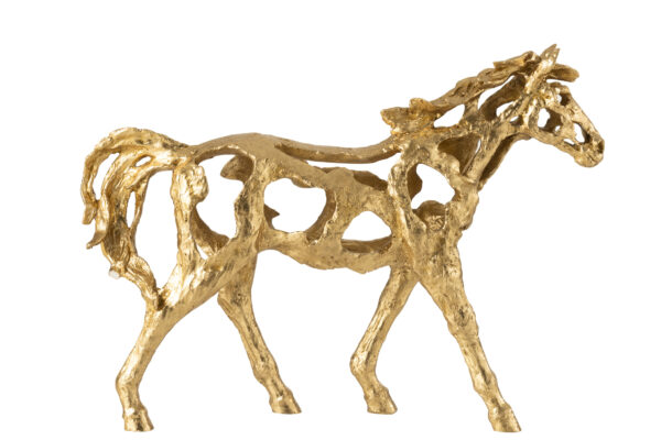 Paard Rennend Gold Large