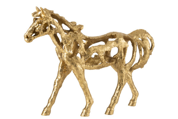 Paard Rennend Gold Large