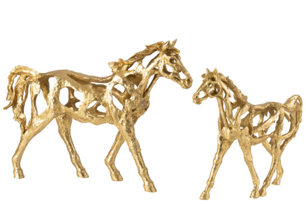 Paard Rennend Gold Large