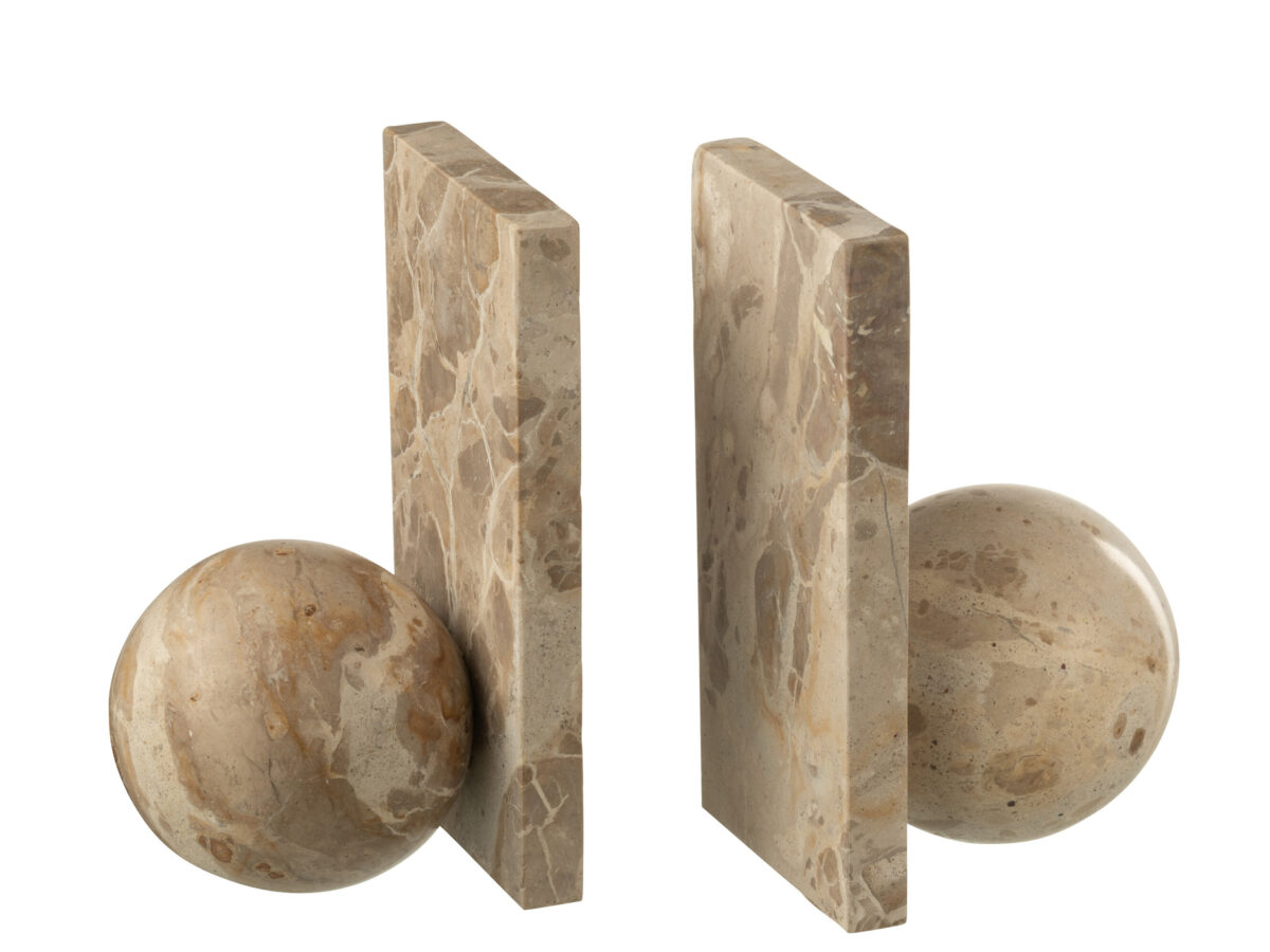 Boekensteun Marmer Beige