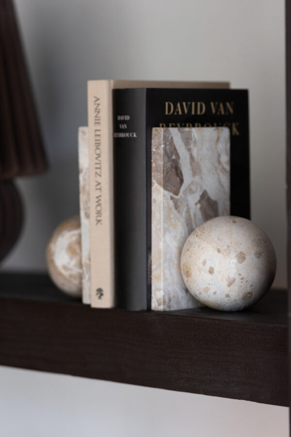 Boekensteun Marmer Beige