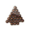 Kerstverpakking met 24 kerstballen, donkerbruin