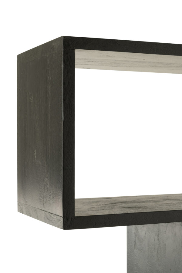 Boekenkast Listo Mangohout Mat Zwart