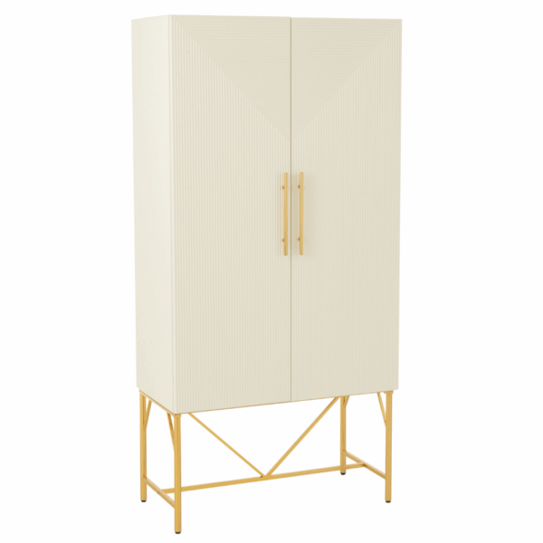 Witte Ladekast Clara met gouden poten en details